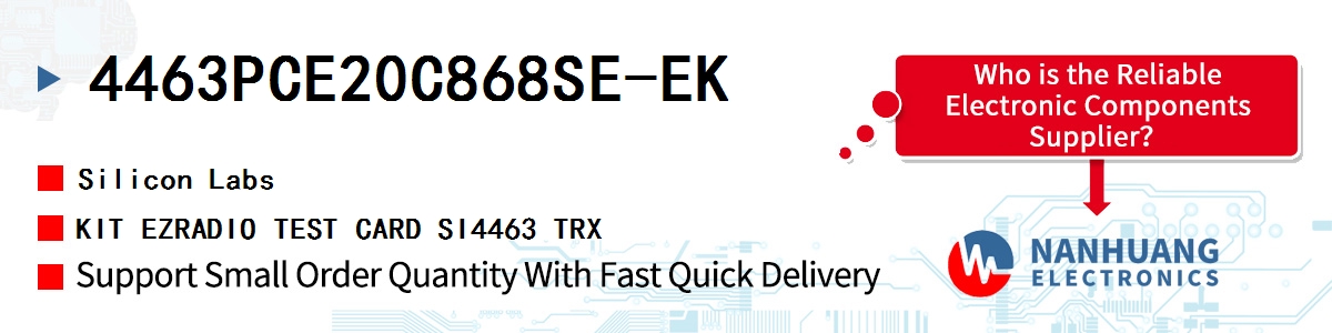 4463PCE20C868SE-EK Silicon Labs KIT EZRADIO TEST CARD SI4463 TRX