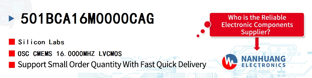 501BCA16M0000CAG Silicon Labs OSC CMEMS 16.0000MHZ LVCMOS