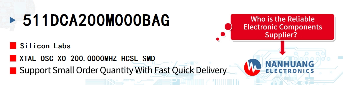 511DCA200M000BAG Silicon Labs XTAL OSC XO 200.0000MHZ HCSL SMD