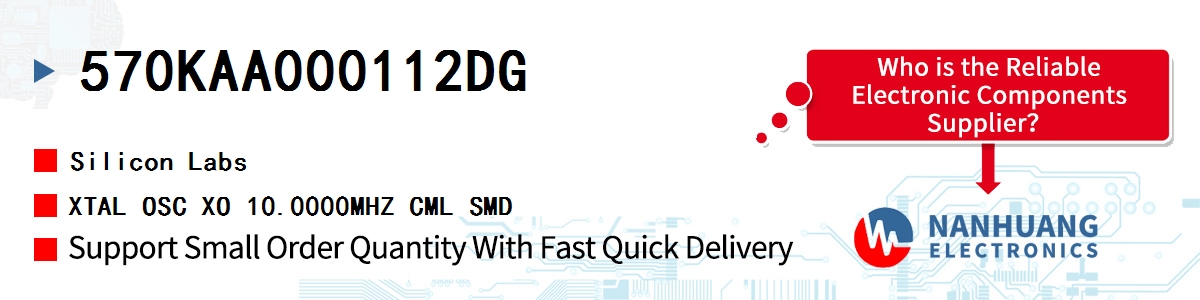 570KAA000112DG Silicon Labs XTAL OSC XO 10.0000MHZ CML SMD