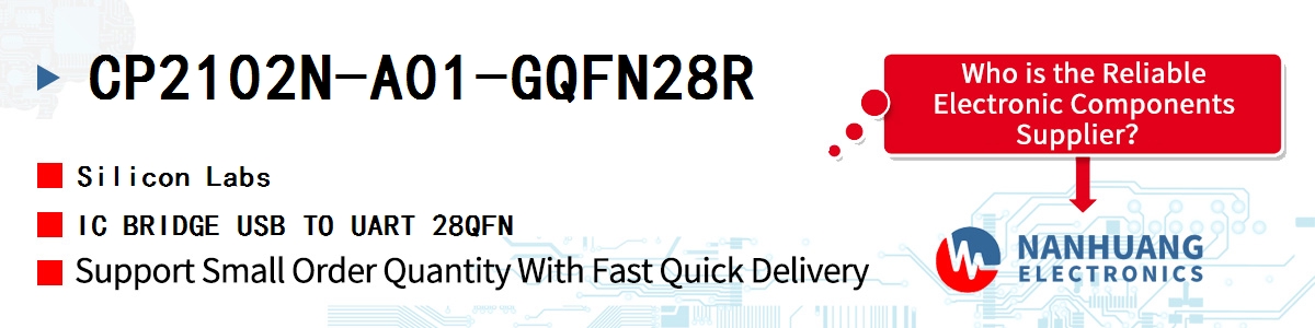 CP2102N-A01-GQFN28R Silicon Labs IC BRIDGE USB TO UART 28QFN