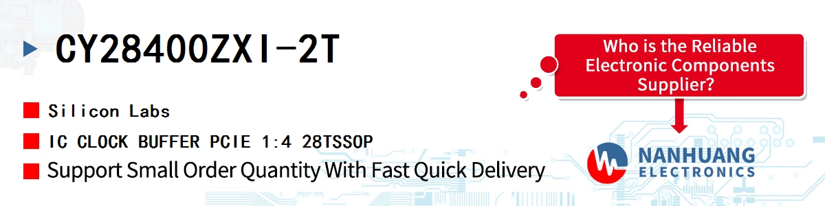 CY28400ZXI-2T Silicon Labs IC CLOCK BUFFER PCIE 1:4 28TSSOP