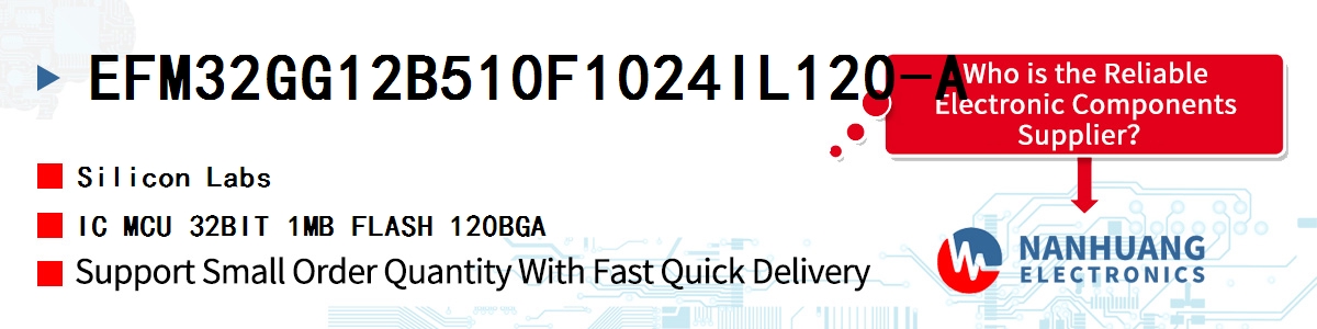 EFM32GG12B510F1024IL120-A Silicon Labs IC MCU 32BIT 1MB FLASH 120BGA