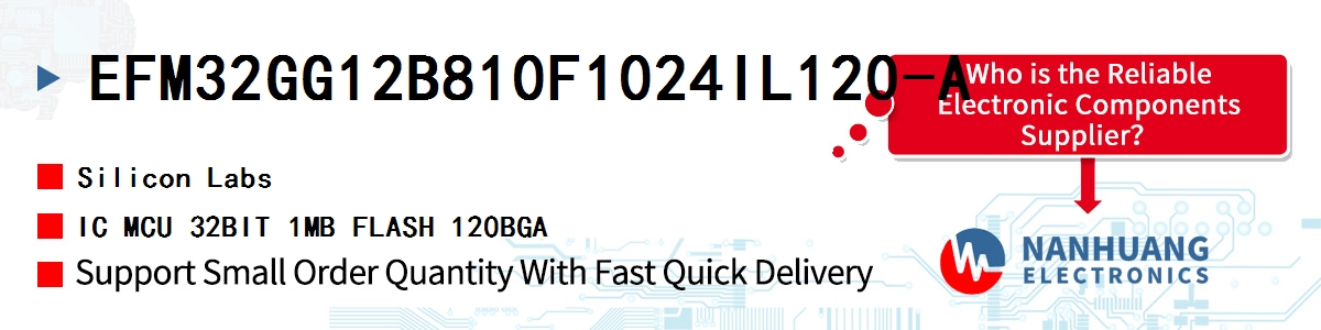 EFM32GG12B810F1024IL120-A Silicon Labs IC MCU 32BIT 1MB FLASH 120BGA