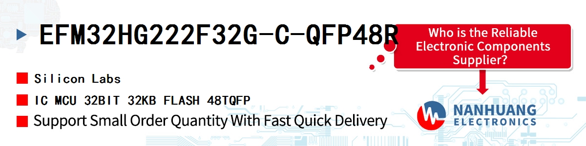EFM32HG222F32G-C-QFP48R Silicon Labs IC MCU 32BIT 32KB FLASH 48TQFP