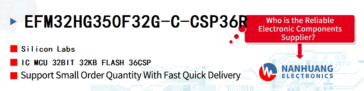 EFM32HG350F32G-C-CSP36R Silicon Labs IC MCU 32BIT 32KB FLASH 36CSP