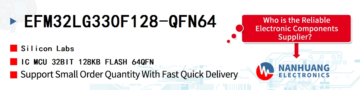 EFM32LG330F128-QFN64 Silicon Labs IC MCU 32BIT 128KB FLASH 64QFN