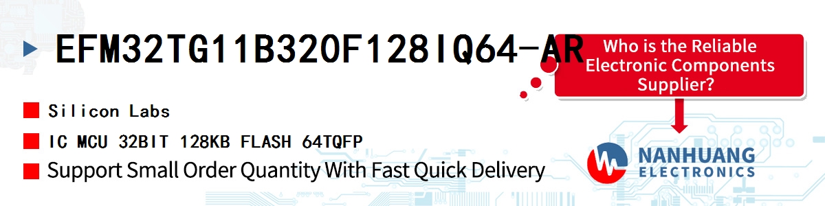 EFM32TG11B320F128IQ64-AR Silicon Labs IC MCU 32BIT 128KB FLASH 64TQFP