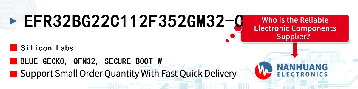 EFR32BG22C112F352GM32-C Silicon Labs BLUE GECKO, QFN32, SECURE BOOT W