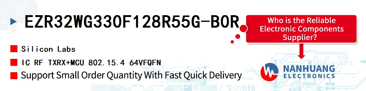 EZR32WG330F128R55G-B0R Silicon Labs IC RF TXRX+MCU 802.15.4 64VFQFN