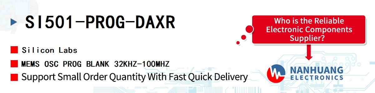 SI501-PROG-DAXR Silicon Labs MEMS OSC PROG BLANK 32KHZ-100MHZ