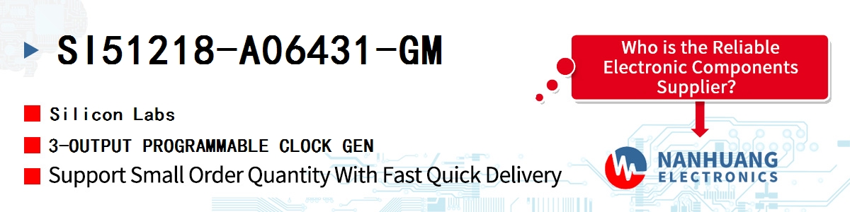 SI51218-A06431-GM Silicon Labs 3-OUTPUT PROGRAMMABLE CLOCK GEN