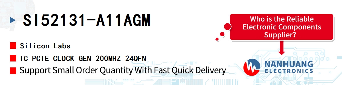 SI52131-A11AGM Silicon Labs IC PCIE CLOCK GEN 200MHZ 24QFN