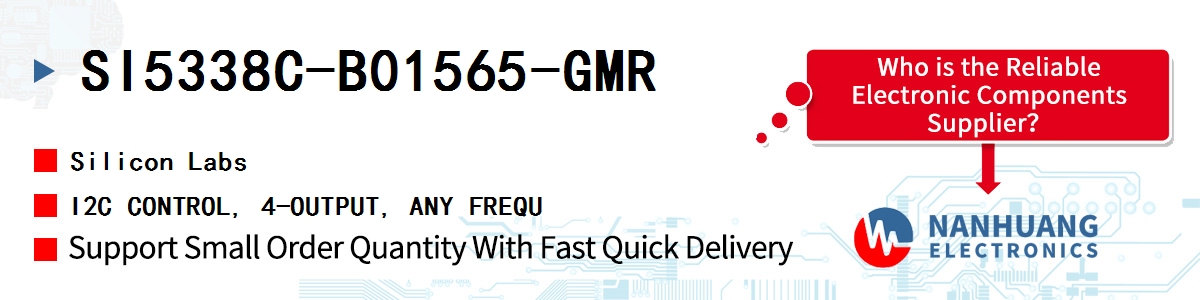 SI5338C-B01565-GMR Silicon Labs I2C CONTROL, 4-OUTPUT, ANY FREQU