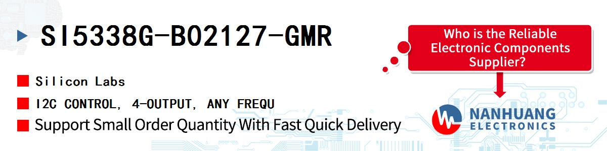 SI5338G-B02127-GMR Silicon Labs I2C CONTROL, 4-OUTPUT, ANY FREQU