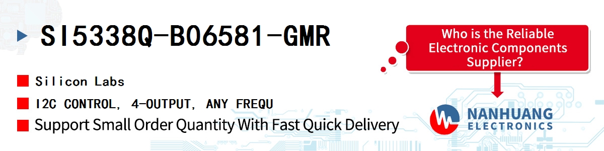 SI5338Q-B06581-GMR Silicon Labs I2C CONTROL, 4-OUTPUT, ANY FREQU