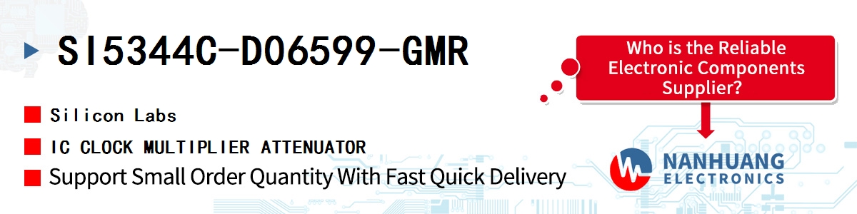 SI5344C-D06599-GMR Silicon Labs IC CLOCK MULTIPLIER ATTENUATOR